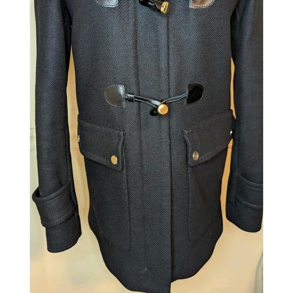 Zara Woman Black Toggle Zip Hooded Jacket Size XS - Picture 4 of 11
